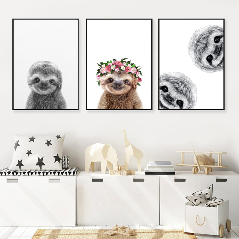 sloth wall art