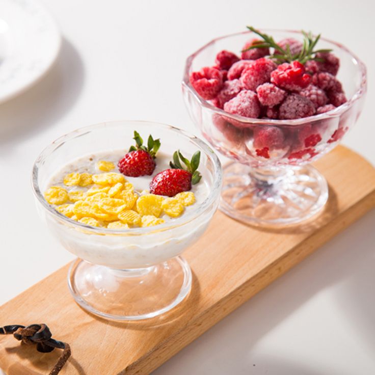 Glass ice cream cup